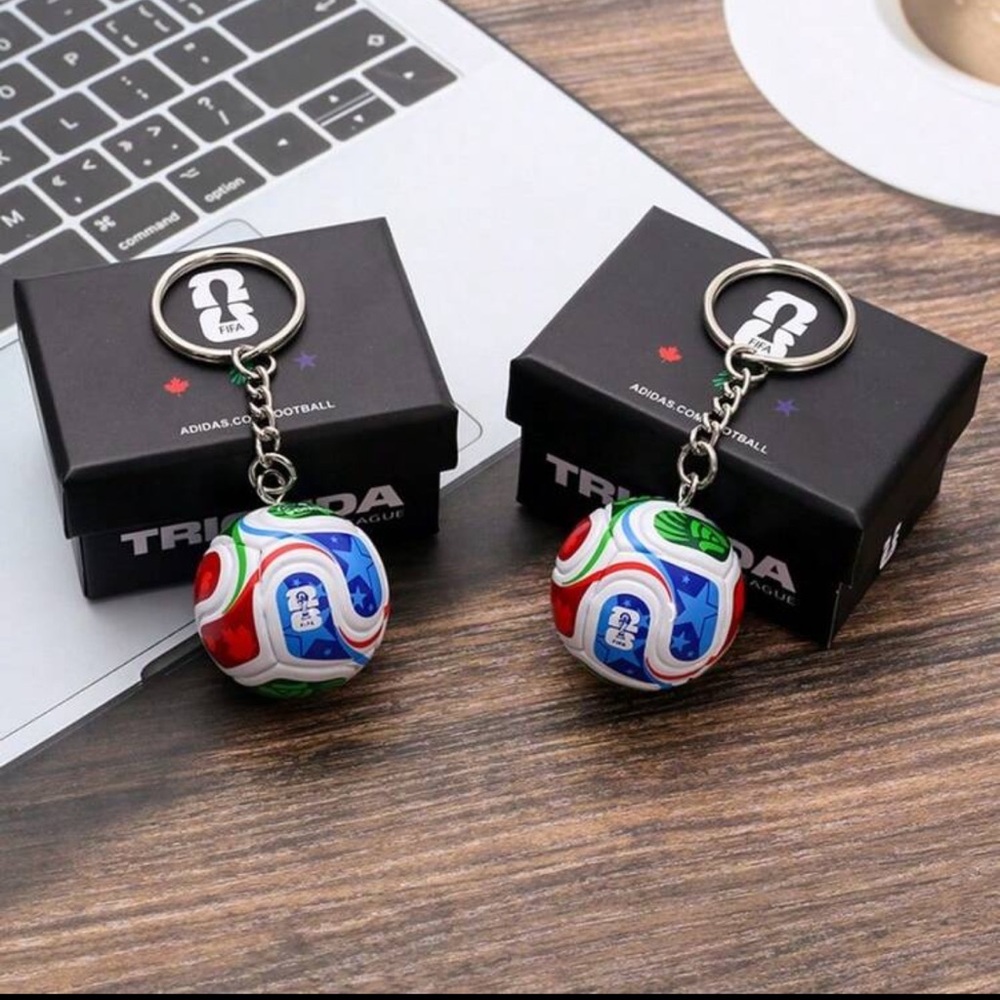 Copa mundial Tríonda Multicolor Mini Soccer Ball Keychain